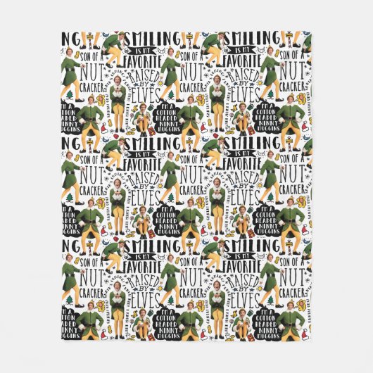 Buddy The Elf Quote Pattern Fleecedecke (Vorderseite)