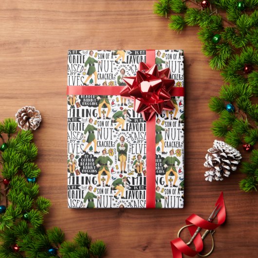 Buddy The Elf Quote Pattern Geschenkpapier (Feiertagsgeschenk)