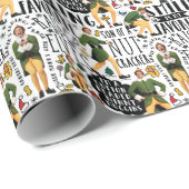 Buddy The Elf Quote Pattern Geschenkpapier (Rolleneckpunkt)