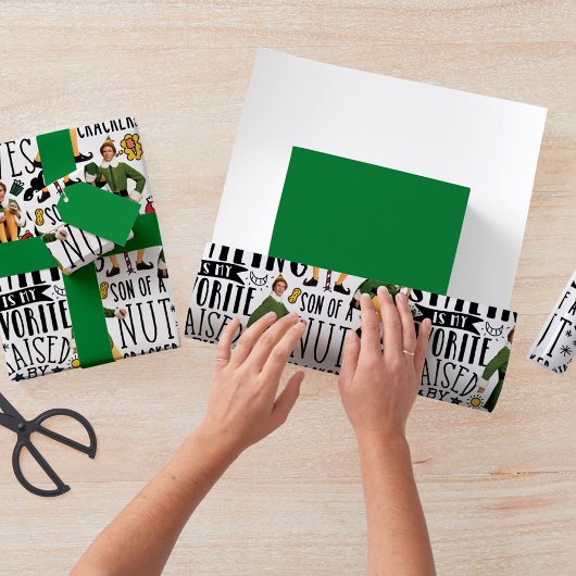 Buddy The Elf Quote Pattern Geschenkpapier Set