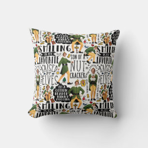 Buddy The Elf Quote Pattern Kissen