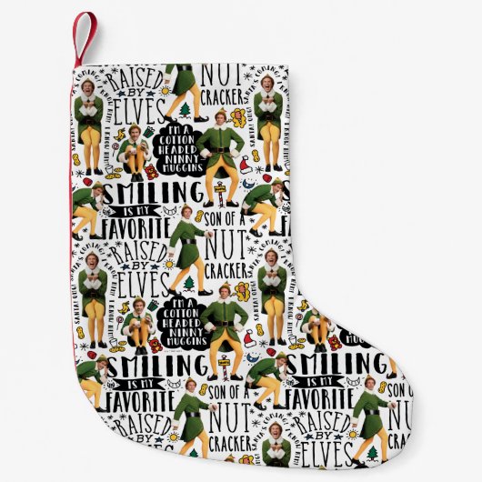 Buddy The Elf Quote Pattern Kleiner Weihnachtsstrumpf (Vorderseite)