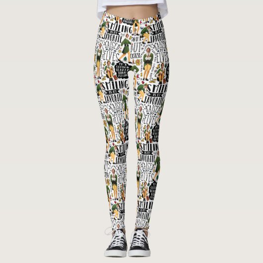 Buddy The Elf Quote Pattern Leggings (Vorderseite)