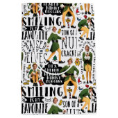 Buddy The Elf Quote Pattern Mittlere Geschenktüte (Vorderseite)