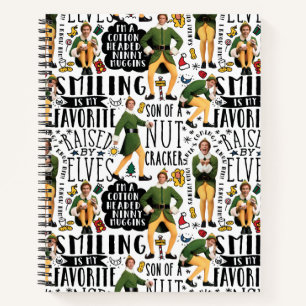 Buddy The Elf Quote Pattern Notizblock