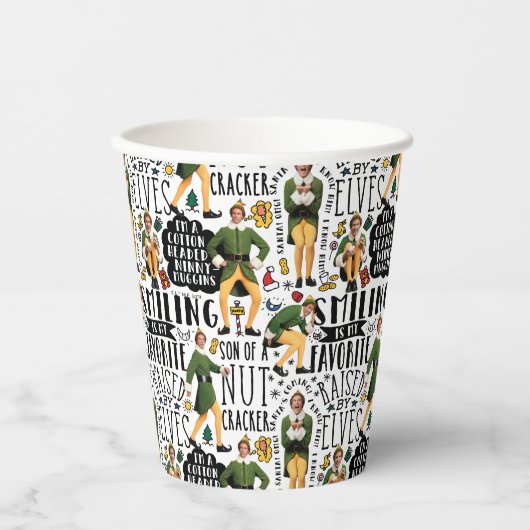 Buddy The Elf Quote Pattern Pappbecher (Vorderseite)