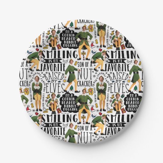 Buddy The Elf Quote Pattern Pappteller (Vorderseite)