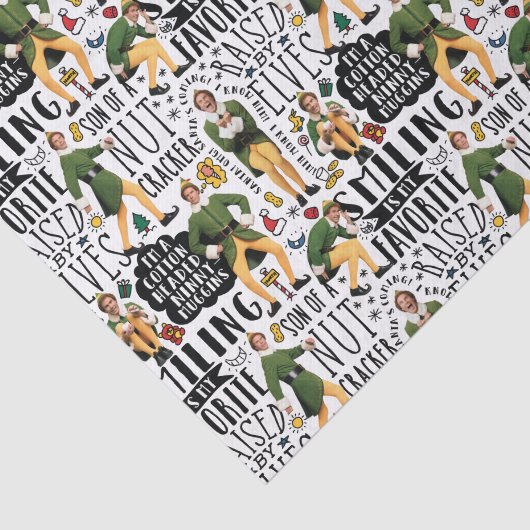 Buddy The Elf Quote Pattern Seidenpapier (Ausschnitt)