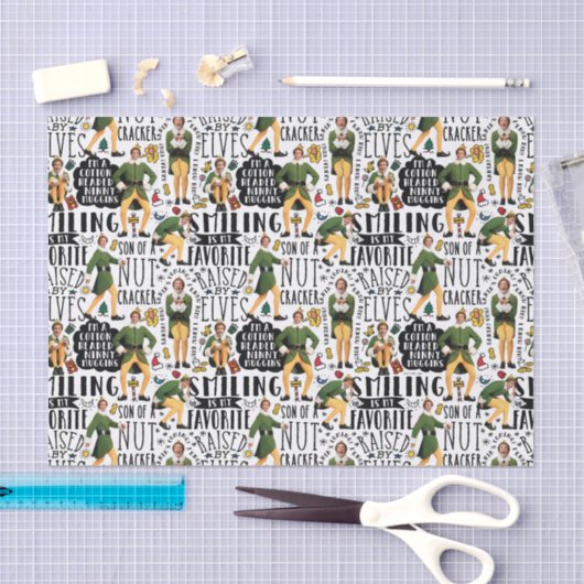 Buddy The Elf Quote Pattern Seidenpapier (Handwerk)