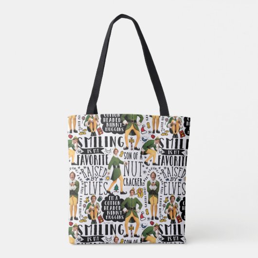 Buddy The Elf Quote Pattern Tasche (Rückseite)