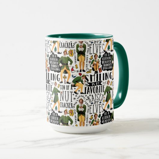 Buddy The Elf Quote Pattern Tasse (VorderseiteRechts)