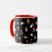 Buddy the Elf Schwarz-Doodle-Muster Tasse (Vorderseite Links)