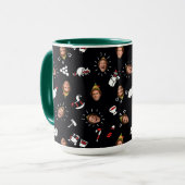 Buddy the Elf schwarzes Doodle-Muster Tasse (Vorderseite Links)