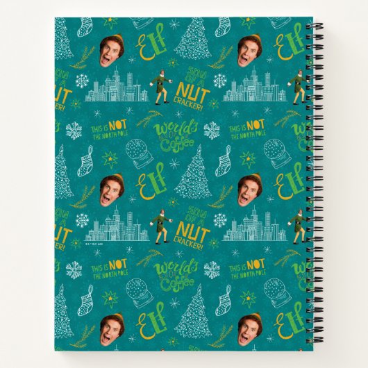 Buddy the Elf Teal Quote Pattern Notizblock (Rückseite)