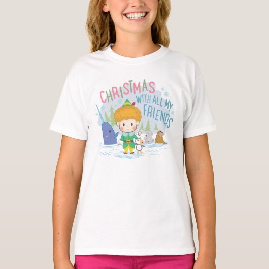 Buddy the Elf Weihnachten mit all meinen Freunden T-Shirt (Vorderseite)