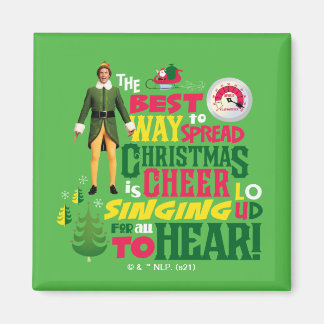 Buddy the Elf | Weihnachts-Cheer Grafik-Zitat Magnet
