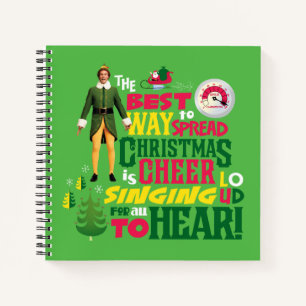 Buddy the Elf   Weihnachts-Cheer Grafik-Zitat Notizblock