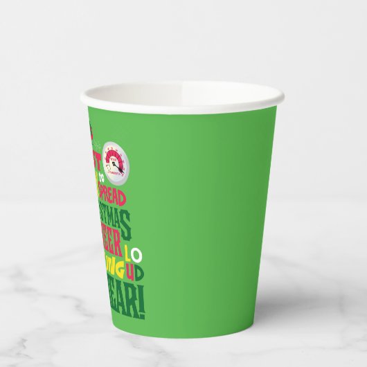 Buddy the Elf | Weihnachts-Cheer Grafik-Zitat Pappbecher (Links)