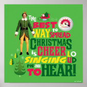 Buddy the Elf | Weihnachts-Cheer Grafik-Zitat Poster (Vorne)