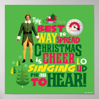 Buddy the Elf | Weihnachts-Cheer Grafik-Zitat Poster