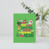 Buddy the Elf | Weihnachts-Cheer Grafik-Zitat Postkarte (Stehend Vorderseite)