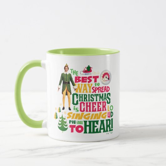 Buddy the Elf | Weihnachts-Cheer Grafik-Zitat Tasse (Links)