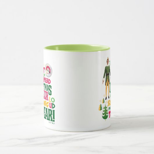 Buddy the Elf | Weihnachts-Cheer Grafik-Zitat Tasse (Zentrum)