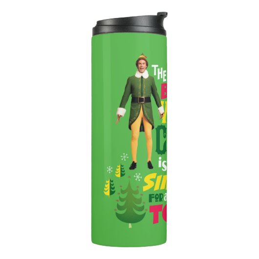 Buddy the Elf | Weihnachts-Cheer Grafik-Zitat Thermosbecher (Nach links gedreht)