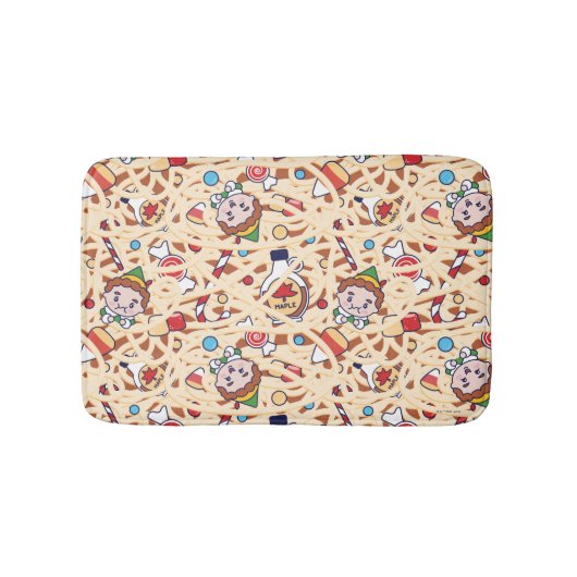 Buddy the Elf | Weihnachts-Chef-Muster Badematte (Vorderseite)