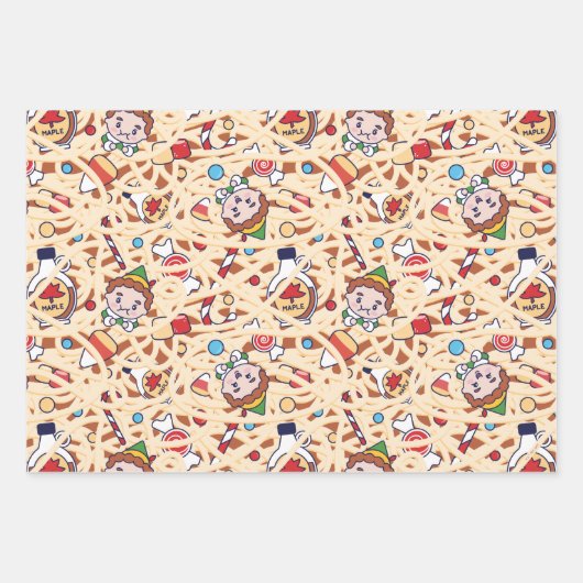 Buddy the Elf | Weihnachts-Chef-Muster Geschenkpapier Set (Vorderseite)