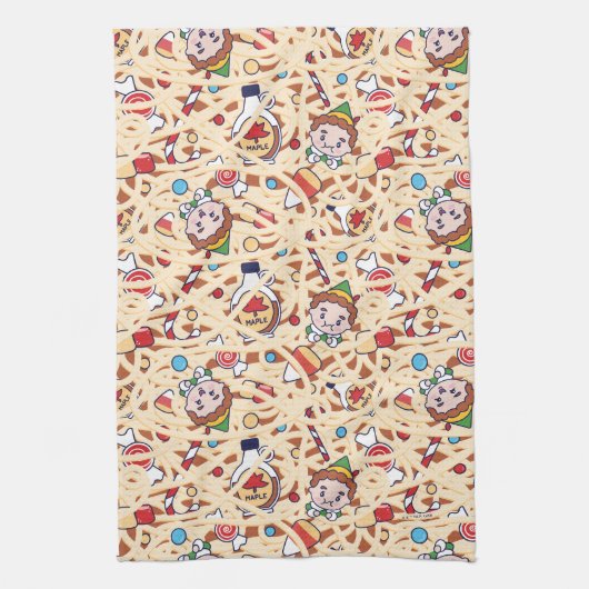 Buddy the Elf | Weihnachts-Chef-Muster Geschirrtuch (Vertikal)