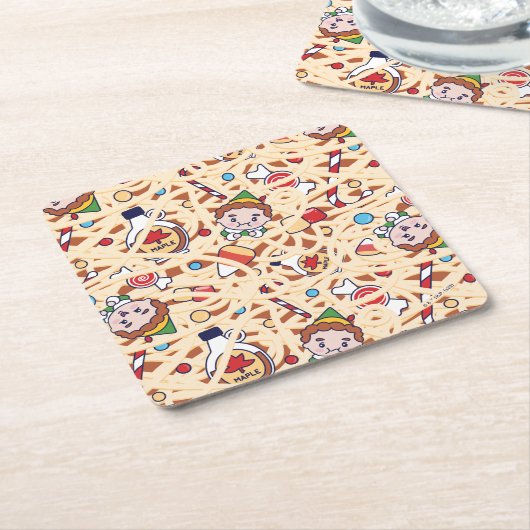 Buddy the Elf | Weihnachts-Chef-Muster Rechteckiger Pappuntersetzer (angewinkelt)