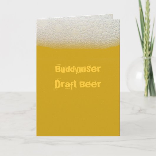 BuddywiserDraft Beer Karte (Vorderseite)