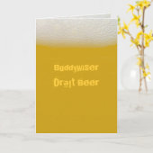 BuddywiserDraft Beer Karte (Gelbe Blume)