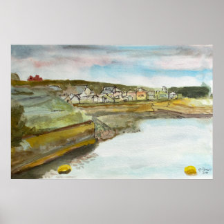 Bude Cornwall Küstenlandschaft Poster