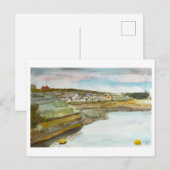 Bude Cornwall Küstenlandschaftskunst Postkarte (Vorne/Hinten)