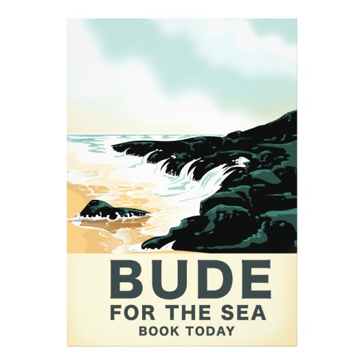 Bude Cornwall Reiseplakat Fotodruck (Vorne)