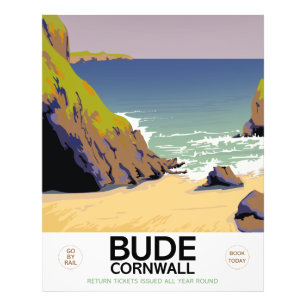 Bude Cornwall Seaside Reiseplakat Fotodruck