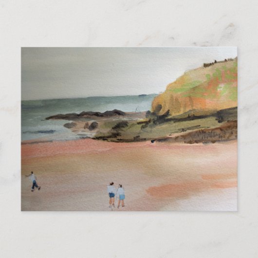 Bude, Cornwall, Strand, Suffolk, Küstenkunst Postkarte (Vorderseite)