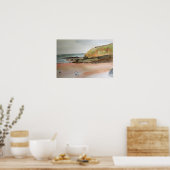 Bude Cornwall UK Küstenlandschaft Aquarell Poster (Küche)