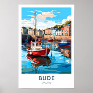 Bude England Travel Print Poster