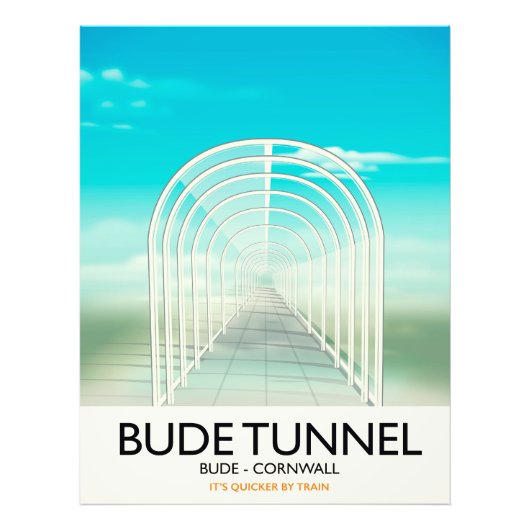 Bude Tunnel, Cornwall Parody Travel Poster (Vorne)