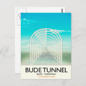 Bude Tunnel, Cornwall Parody Travel Poster Postkarte (Vorne/Hinten)