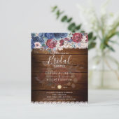 Budge Burgundy Blue Floral Brautparty laden (Stehend Vorderseite)