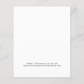 Budge einfache Typografie Hochzeit speichern Sie d Flyer (Hinten)