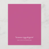 Budge Pink Thistle Baby Girl Dusche Einladung (Rückseite)