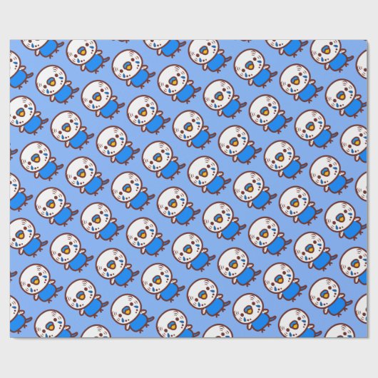 Budgerigar / Normal cobalt male Geschenkpapier (Flach)