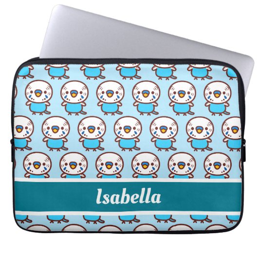 Budgerigar / Normal-Himmelblau Laptopschutzhülle (Vorderseite)