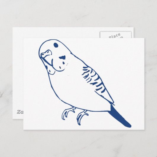 Budgerigar Postkarte (Vorne/Hinten)
