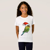 Budgerigar Weihnachtsmann T-Shirt (Vorne ganz)